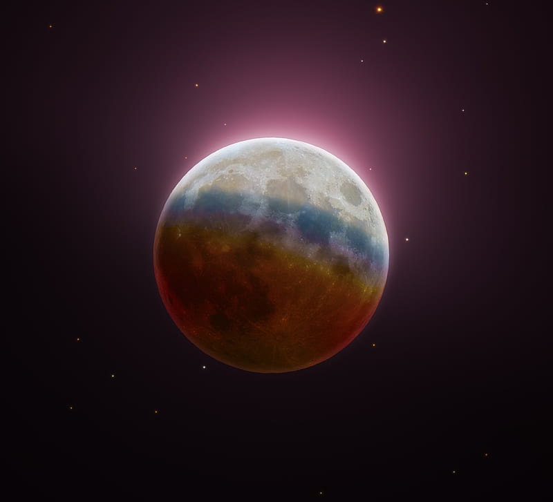 2021 Lunar Eclipse Moon, HD wallpaper