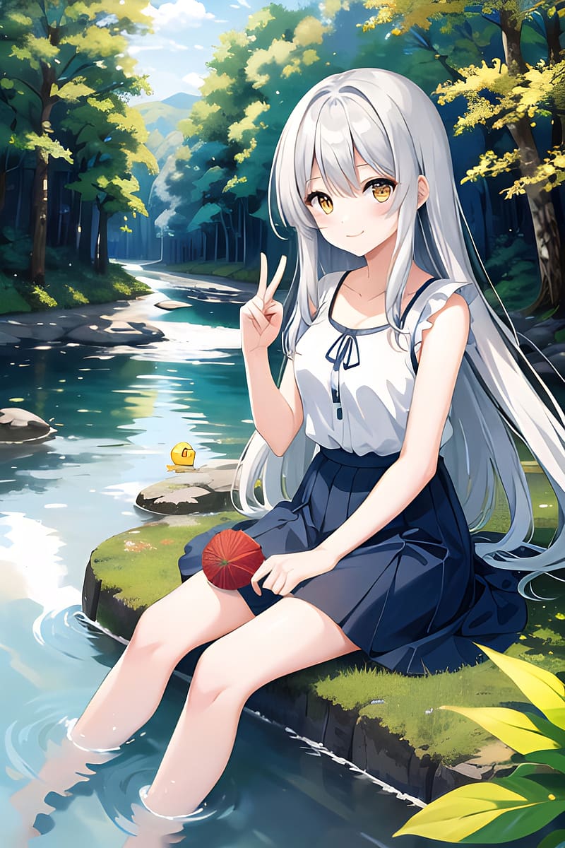 Anine Bridge and river scenery wallpaper | Scenery wallpaper, Anime  background, Scenery
