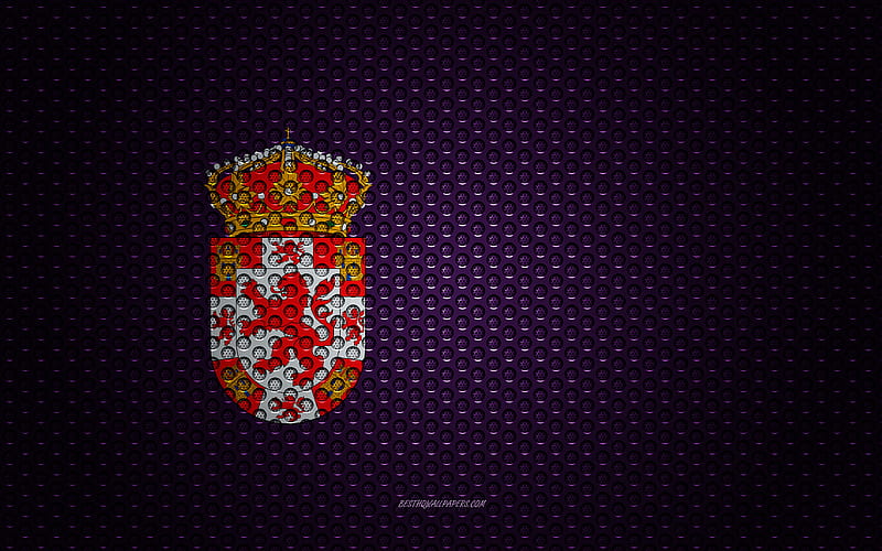 Flag of Cordoba creative art, metal mesh texture, Cordoba flag, national symbol, provinces of Spain, Cordoba, Spain, Europe, HD wallpaper