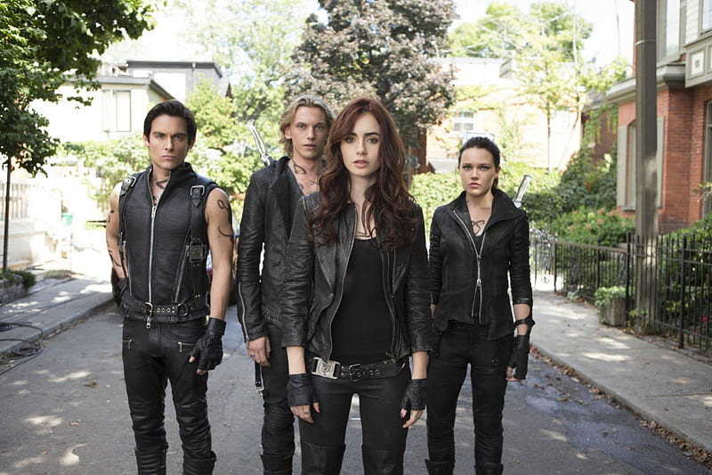 The Mortal Instruments: City of Bones (2013), Jamie Campbell Bower, movie, clary, Jemima West, isabelle, Kevin Zegers, fantasy, alec, jace, people, The Mortal Instruments City of Bones, lily collins, HD wallpaper