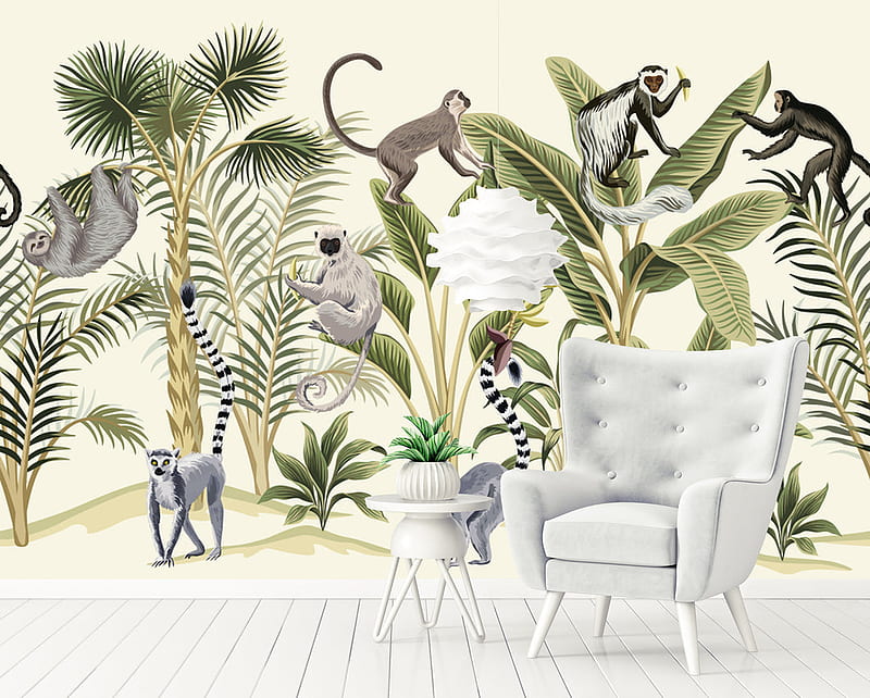 Natural Environment Jungle Illustration Wall Art – wallpaew, HD wallpaper