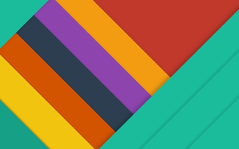 material design, colorful lines geometric shapes, lollipop, geometry, creative, strips, colorful backgrounds, HD wallpaper