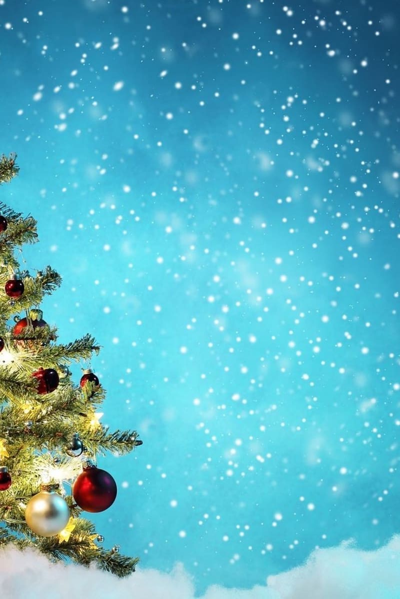 Christmas Tree With Falling Snow. Falling snow, Christmas, Christmas ...