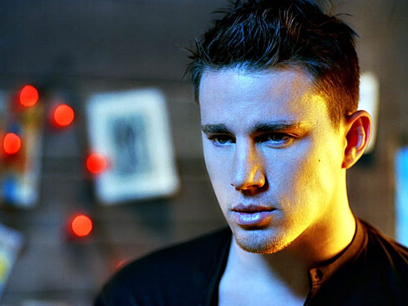 Channing Tatum, red, black, face, man, lights, actor, HD wallpaper | Peakpx