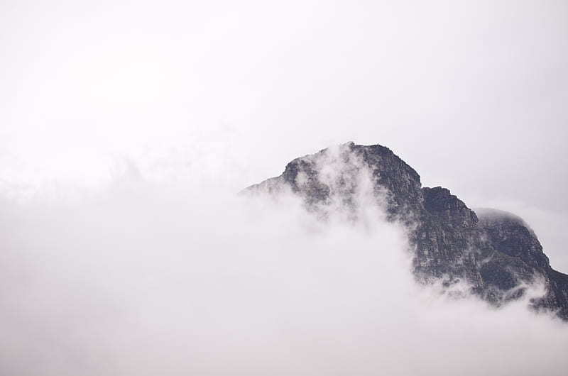 gray mountain covered by mountain, HD wallpaper