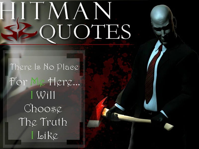 Agent. 47 (Quote #1), Video Games, Blood, Crime, Games Characters, Hitman, Agent47, Quotes, HD wallpaper