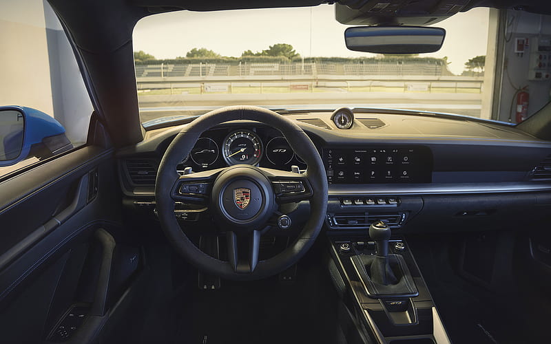 Porsche 911 GT3, 2022, interior view, interior, dashboard, new 911 GT3 interior, German sports cars, Porsche, HD wallpaper