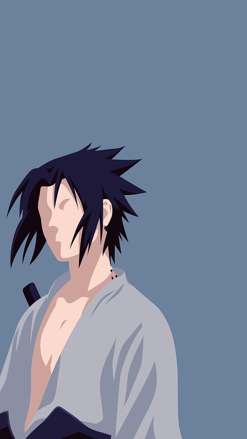 Sasuke Uchiha, uchiha Sasuke, Anime, Naruto, minimalist, Vector, HD phone wallpaper