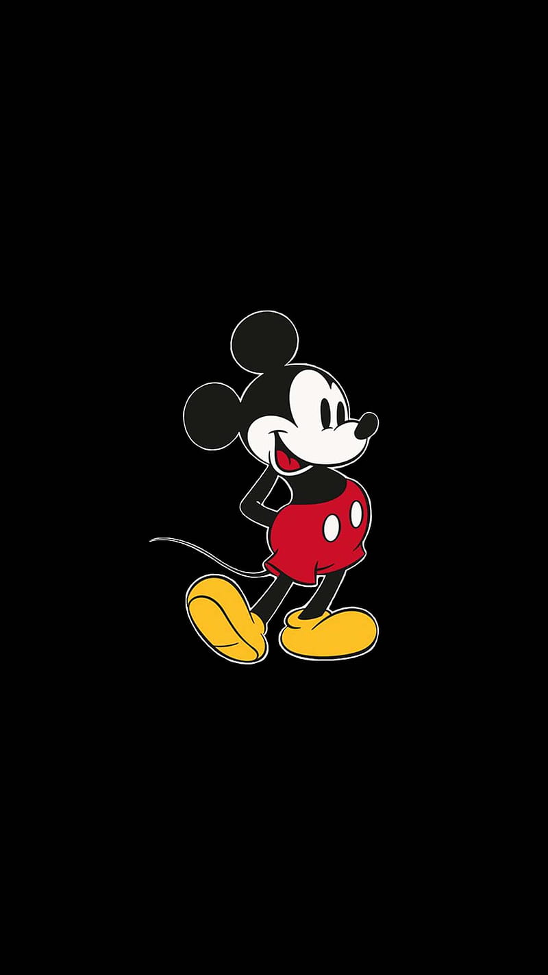 Mickey mouse, black, disney, one, raton, retro, simple, vintaje, HD phone  wallpaper | Peakpx