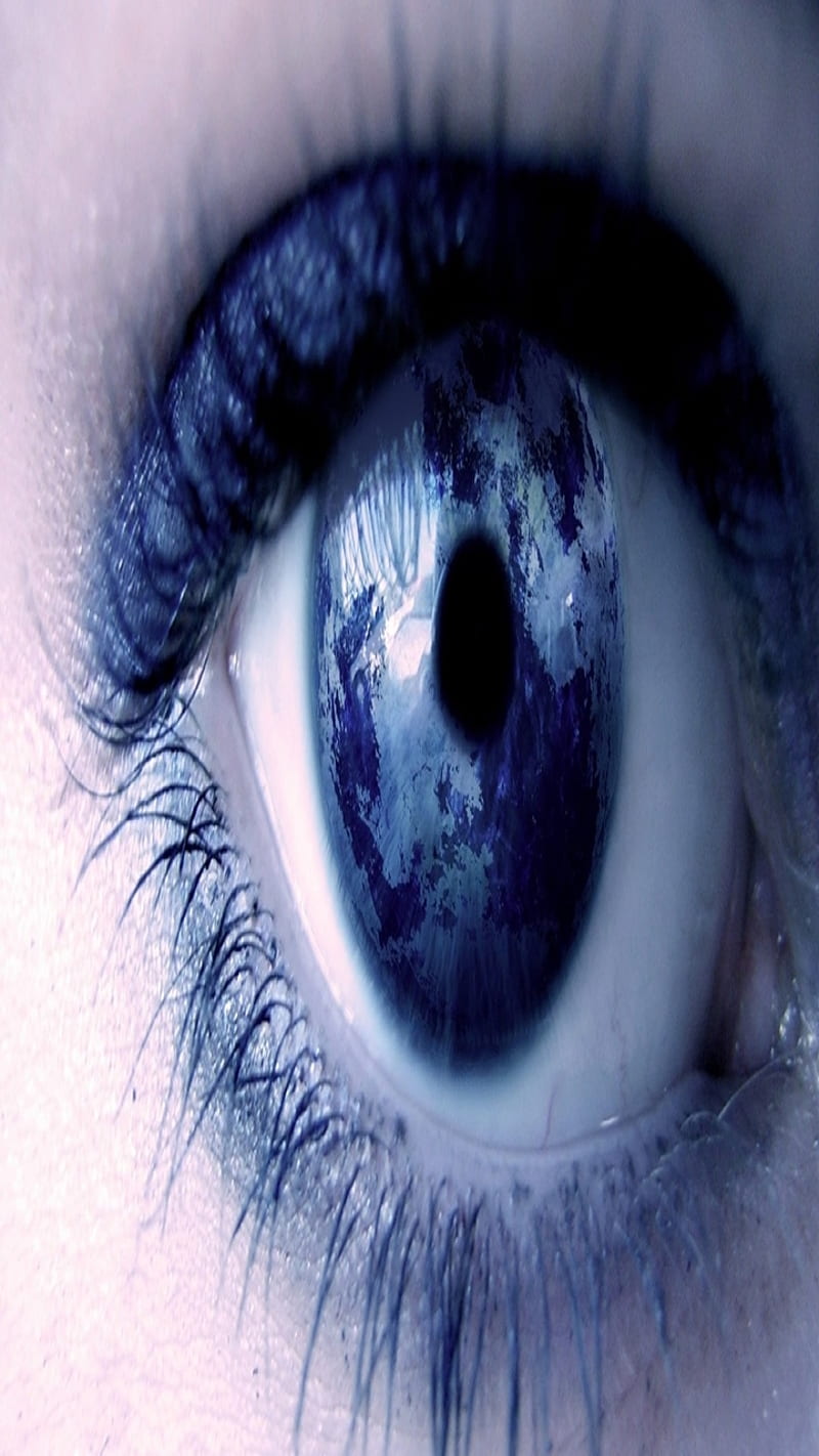 eye beauty, abstract, blue, desenho, glitter, good, nice, HD phone wallpaper