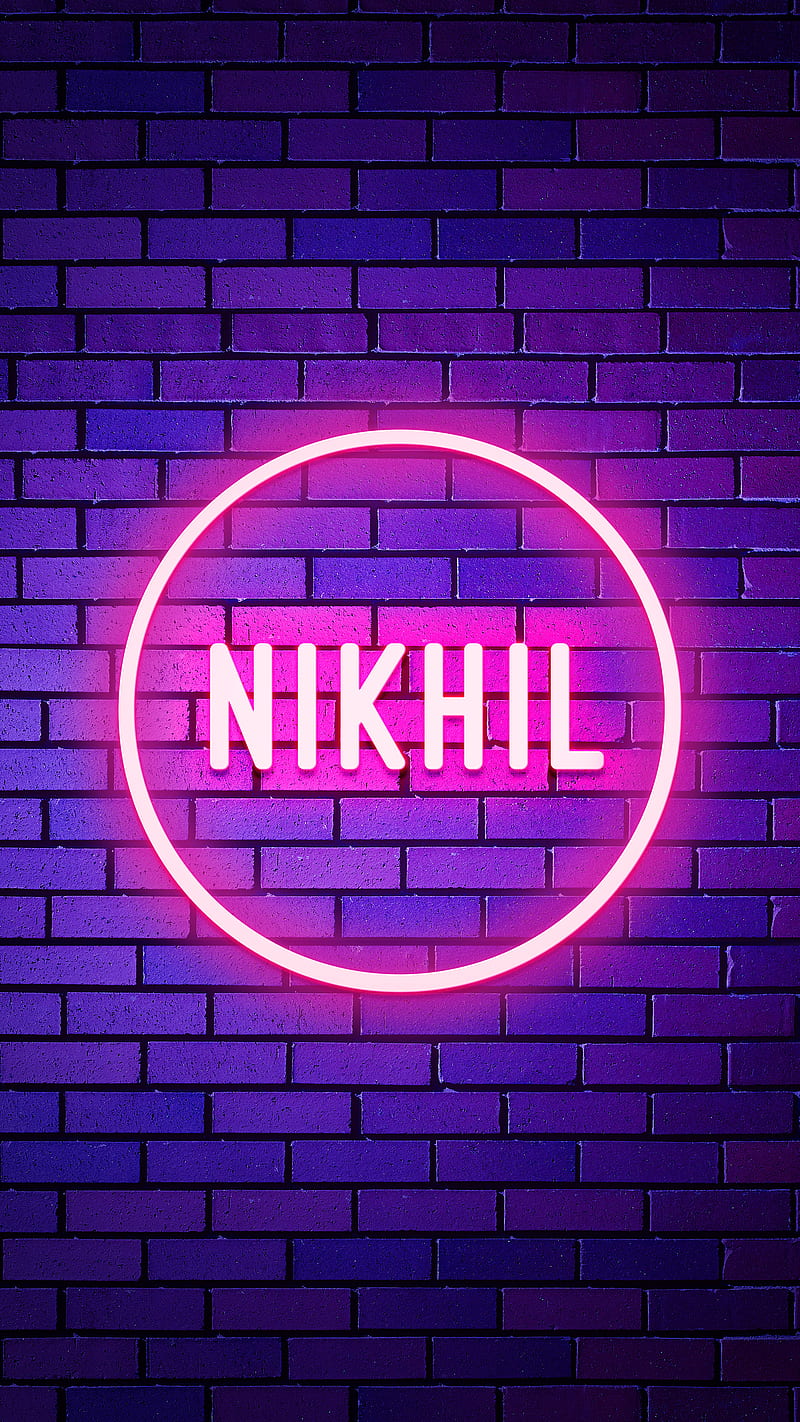 Nikhil, Name, Neon Nikhil, Neon light, Neon name, name design, person name, your names, HD phone wallpaper