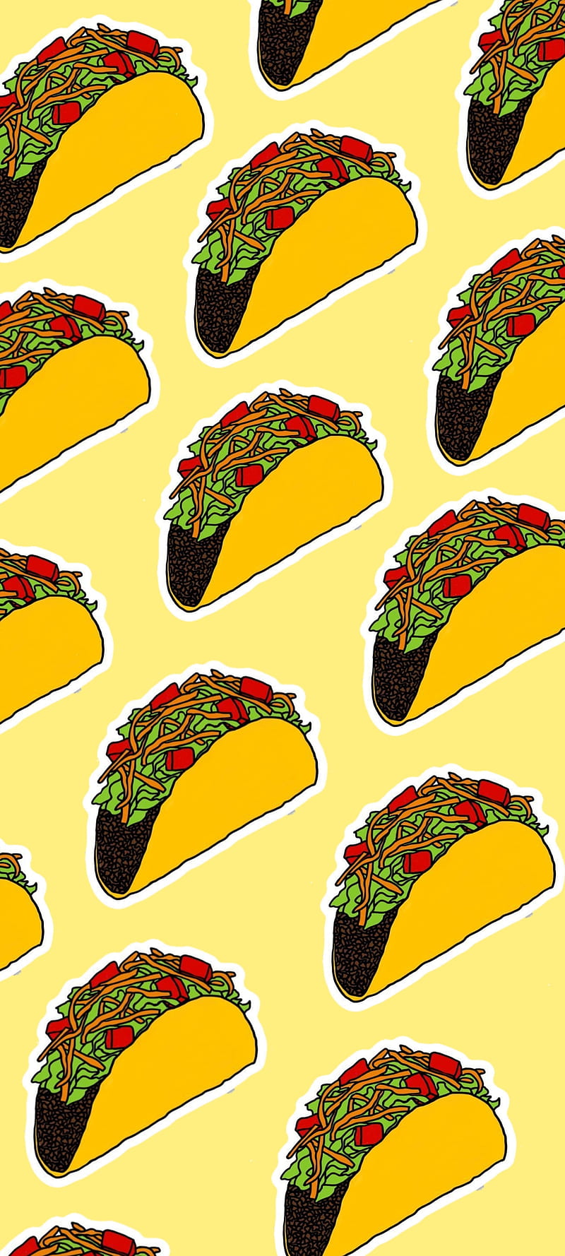 Tacos , 2021, yellow, mexico, notch, popular, samsung, tacos, xiaomi, HD phone wallpaper
