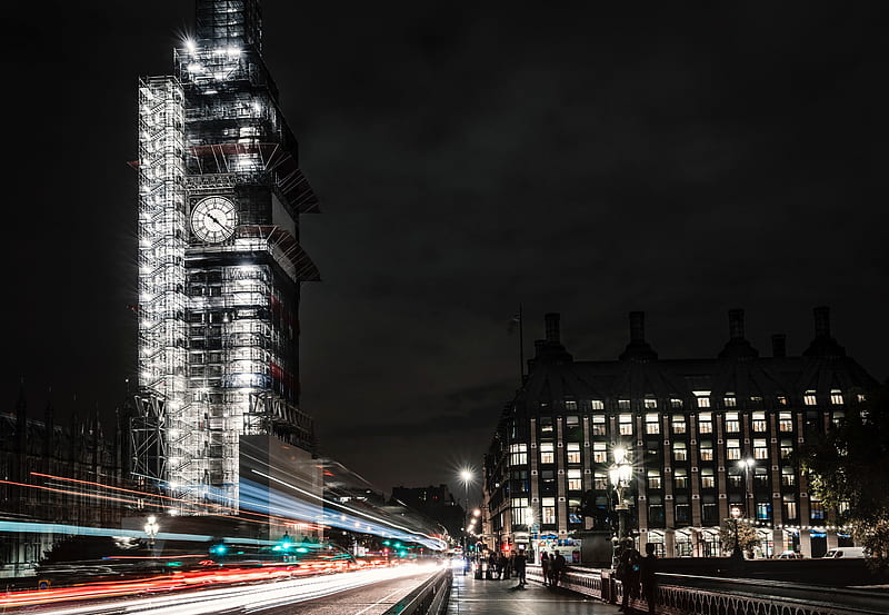 london, long exposure, graphy, time-lapse, building, night, City, HD wallpaper