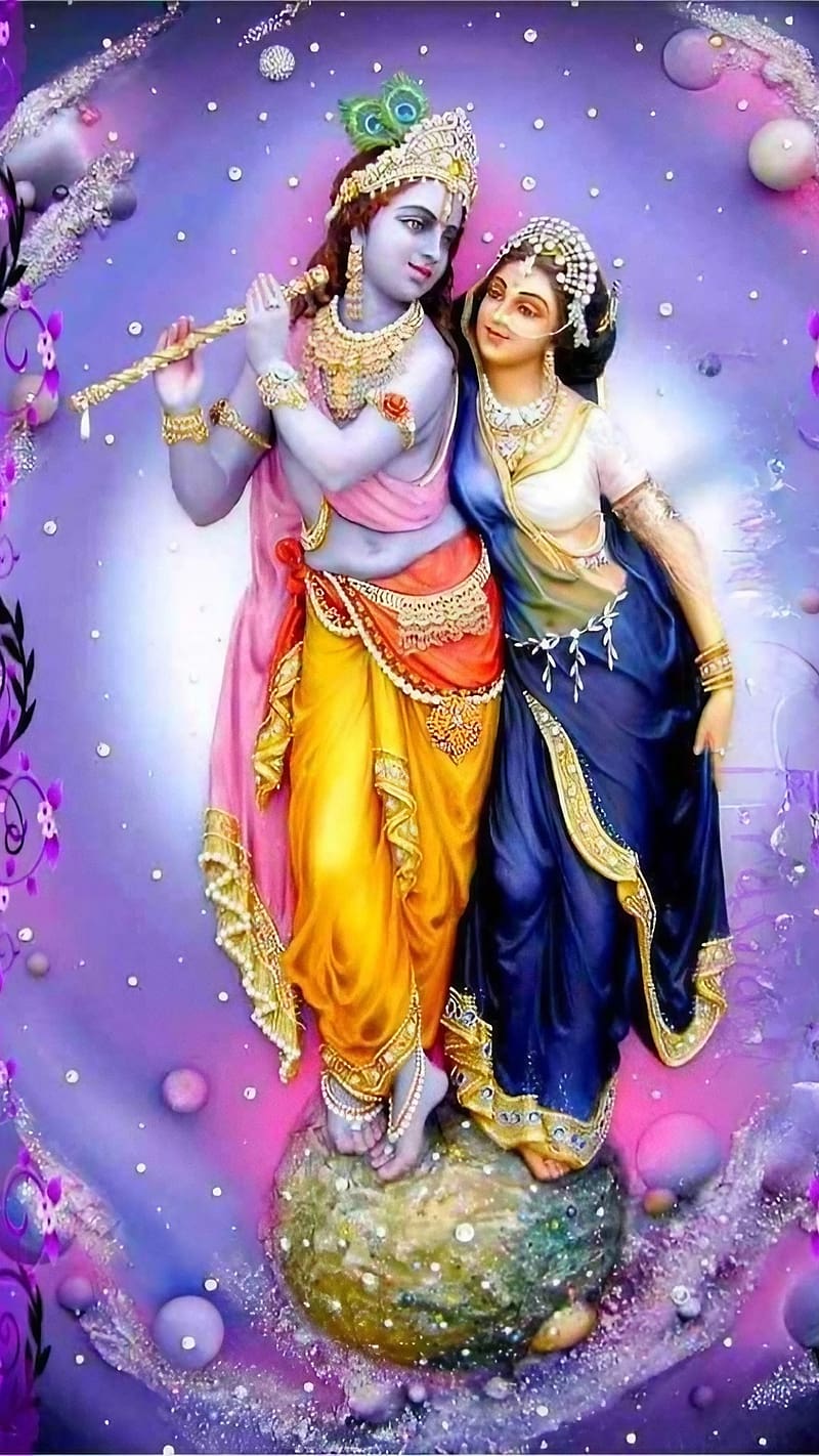 Radha Krishna Beautiful, Statue Standing On Planet, statue ...
