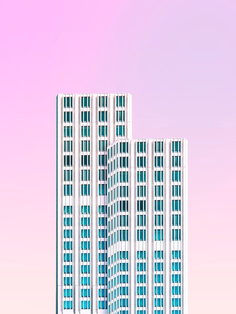 skyscraper, building, facade, minimalism, HD phone wallpaper