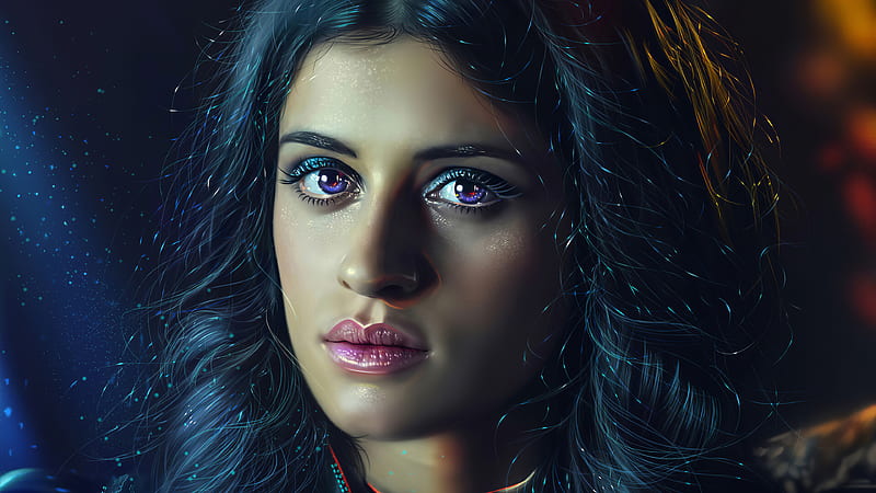 Yennefer of Vengerberg Portrait, Witcher fan art, Anya Chalotra