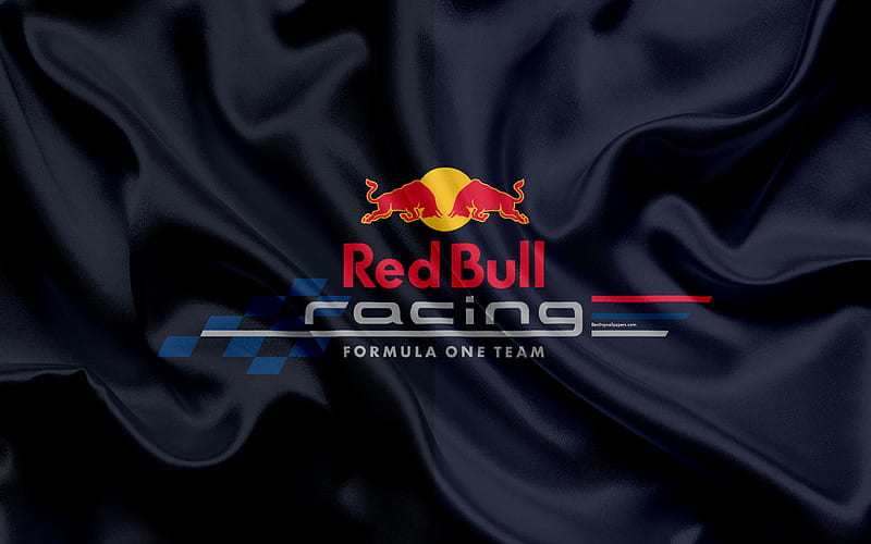 Red Bull Racing F1 racing team, Formula 1, logo, silk flag, Formula One Team, HD wallpaper