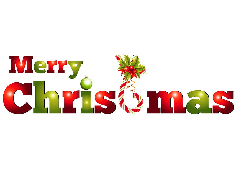 Merry Christmas!, mistletoe, red, candy, craciun, green, christmas ...