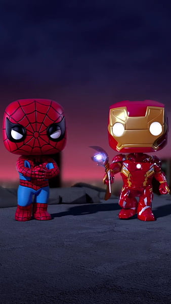 Ironman-spiderman, animated, entertainment, hero, iron, little, man, movie,  red, HD phone wallpaper | Peakpx