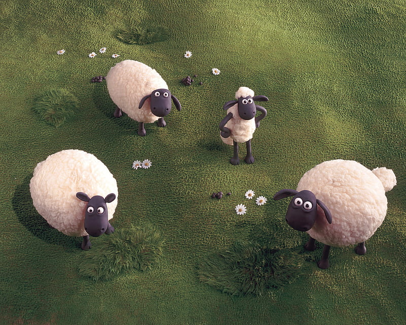 Shaun the Sheep, sheep, shaun, country, cartoon, HD wallpaper
