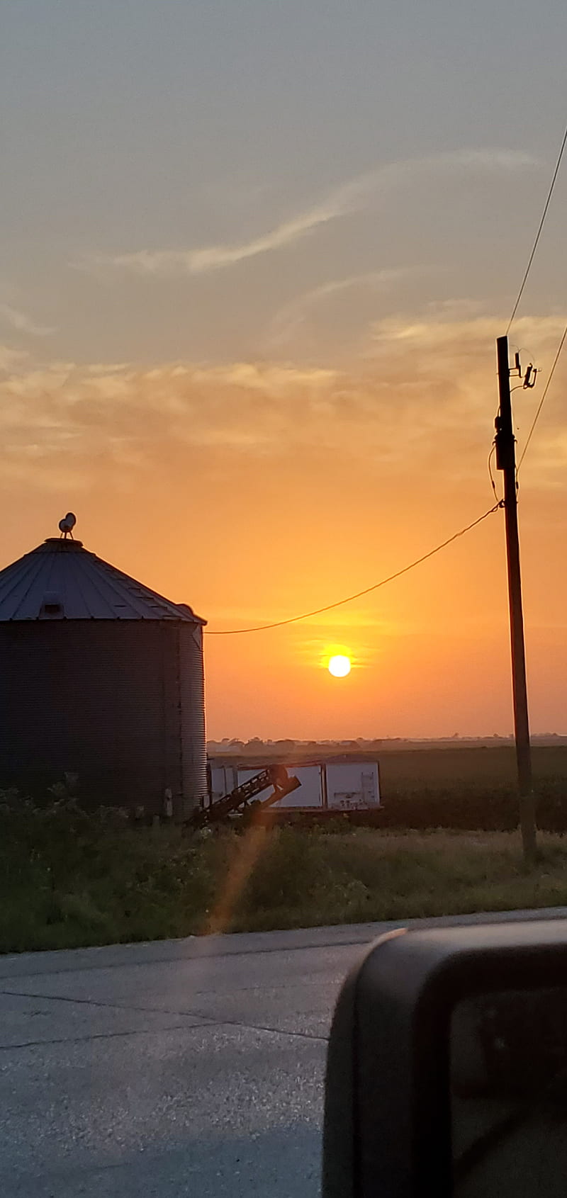 Iowa sunset, field, midwest, sunny, HD phone wallpaper