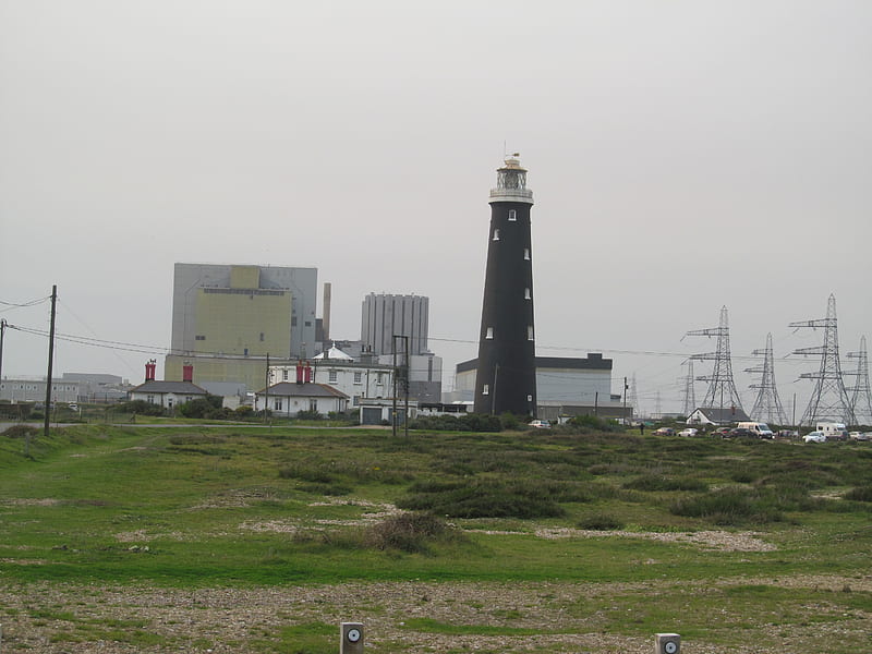 Lighthouse & Power Station, Kent, Lighthouses, Dungeness, Power Stations, HD wallpaper