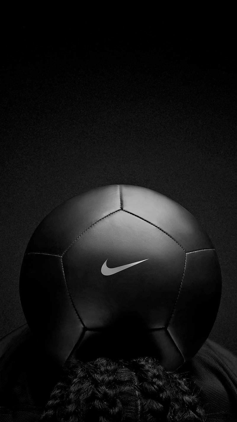 Black nike ball, back, ball, balls, dream, foot, football, ground, league, mercurial, player, HD phone wallpaper