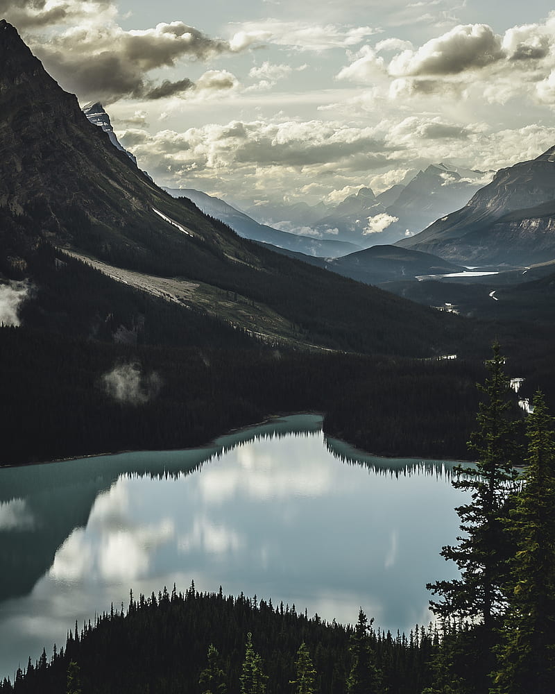 Lake Surrounded With Mountains, HD phone wallpaper