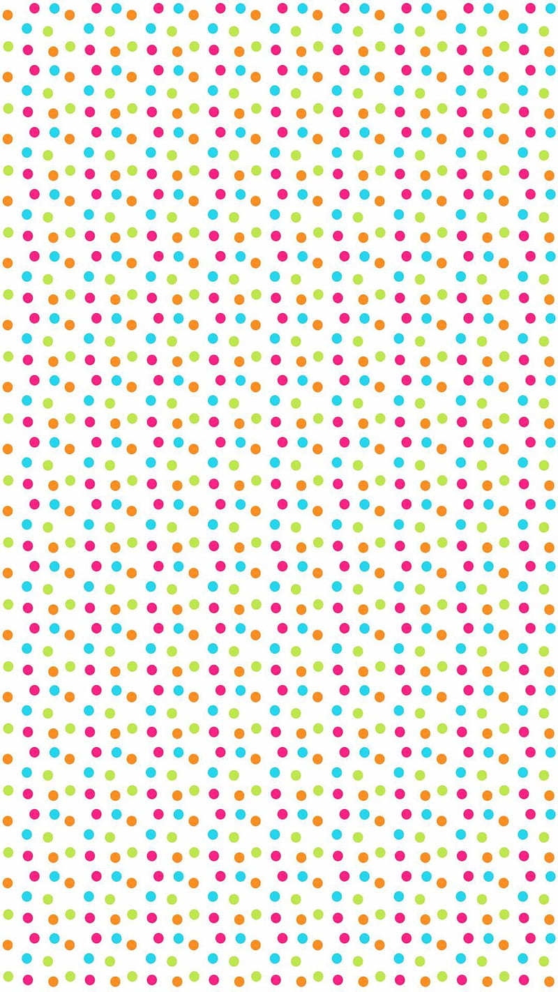 Polka-Dots, blue, green, orange, pink, small, HD phone wallpaper