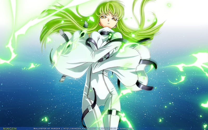 Green Haired Sexy Girl C.C Code Geass Cool Anime Hd 3d Aop Hoodie