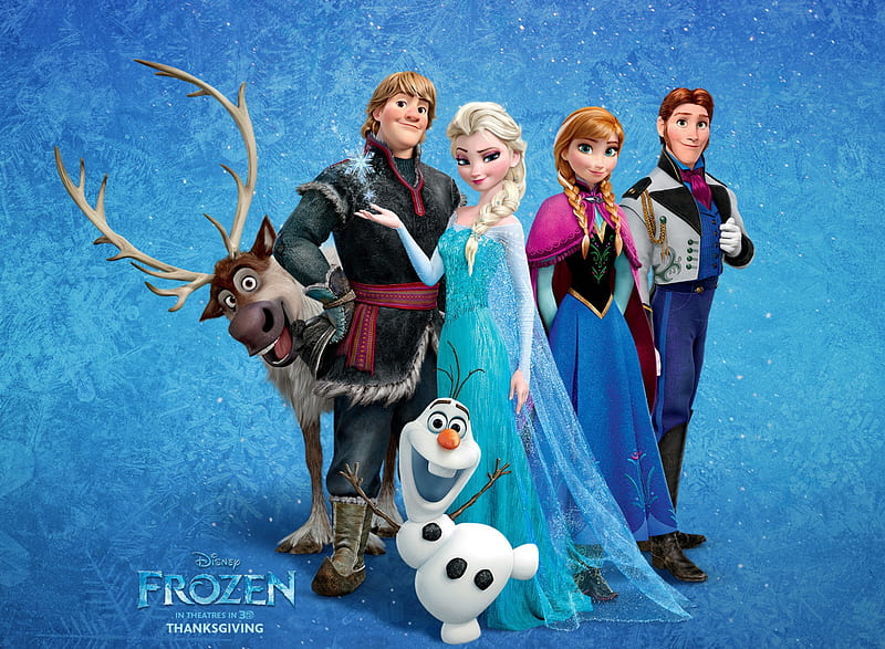 Frozen Family, cartoon, frozen, HD wallpaper