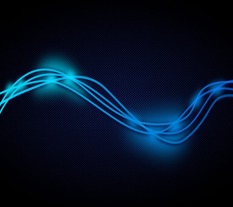 Blue neon line, net, HD wallpaper