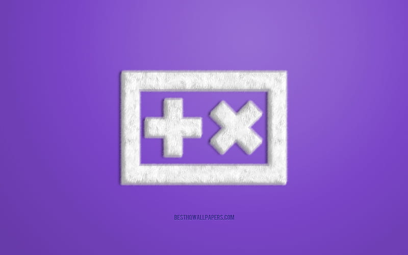 White Martin Garrix Logo, Purple background, Martin Garrix 3D logo, Martin Garrix fur logo, creative fur art, Martin Garrix emblem, Dutch DJ, Martin Garrix, HD wallpaper