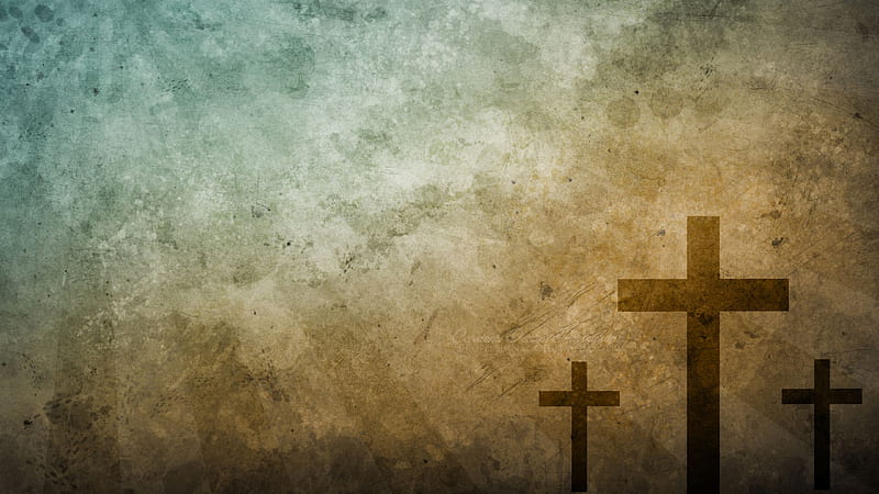 Cross On Side With Dirty Blue And Brown Background Cross, HD wallpaper |  Peakpx