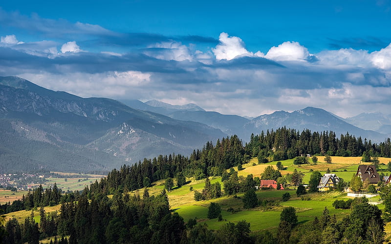 Tatra in Zakopane, Poland, Tatra, Poland, mountains, landscape, HD wallpaper