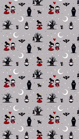 Tiny Vampires, bats, cute, halloween, pattern, vampire, HD phone ...