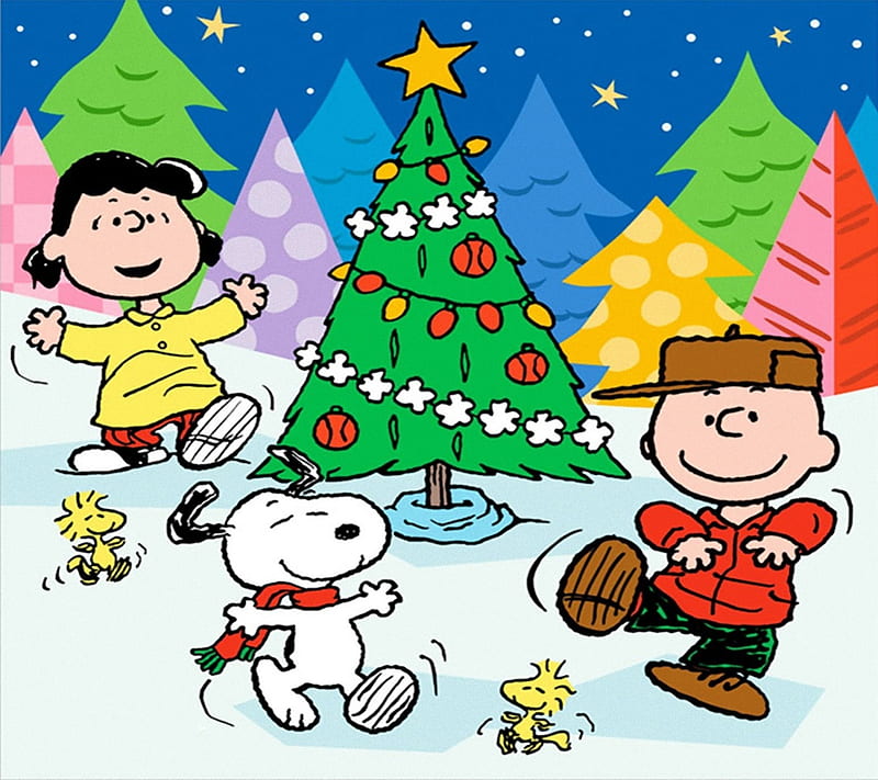Peanuts Christmas, Christmas, colorful, Christmas tree, animated, movie,  peanuts, HD wallpaper | Peakpx