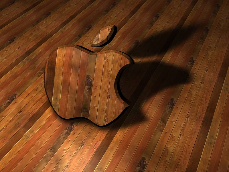 Wooden Apple, apple, mac, wooden, HD wallpaper | Peakpx
