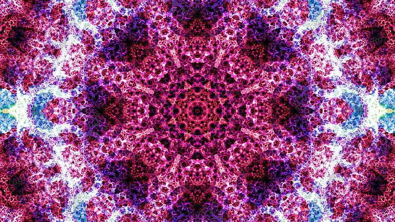 Pink Blue Abstraction Fractal Pattern Trippy, HD wallpaper