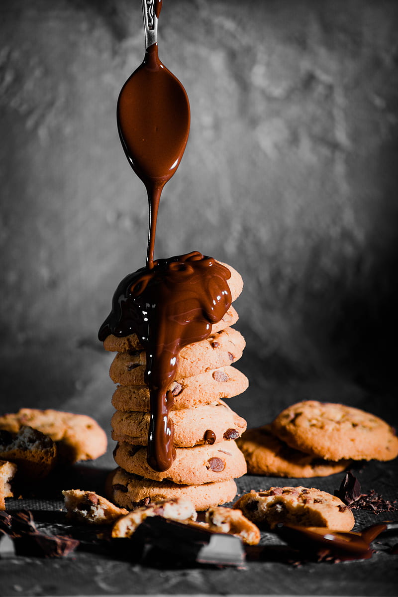 cookies, cream, chocolate, dessert, sweets, HD phone wallpaper