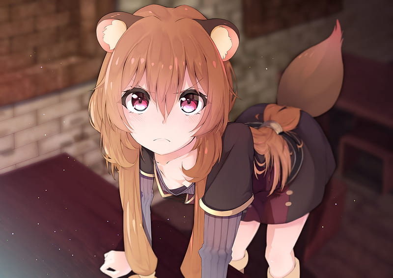 Anime, Tail, Brown Hair, Animal Ears, Pink Eyes, Raphtalia (The Rising Of The Shield Hero), The Rising Of The Shield Hero, HD wallpaper