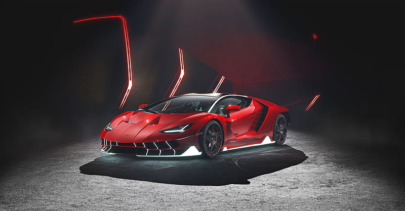 Red Lamborghini, lamborghini-aventador, lamborghini, carros, HD wallpaper