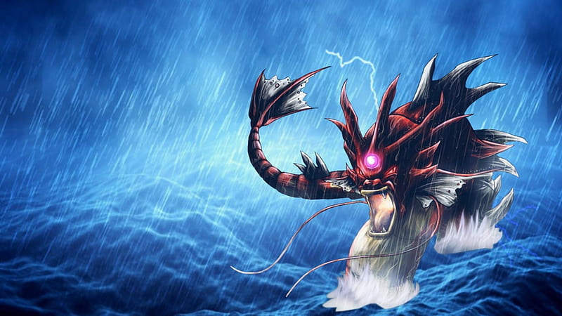 Red Gyarados , Video Games, Anime, Nintendo 3DS, Shiny Pokemon, Epic, Gyarados, Sea, TV Series, Cool, Pokemon, Nintendo, Awesome, Gameboy, Furry, Storm, Sea Serpent, HD wallpaper