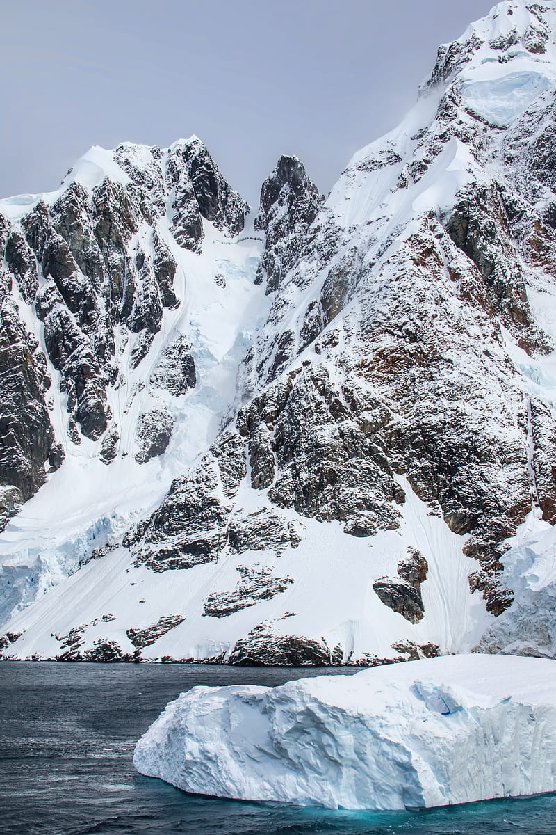 mountain, snow, ice, winter, HD phone wallpaper