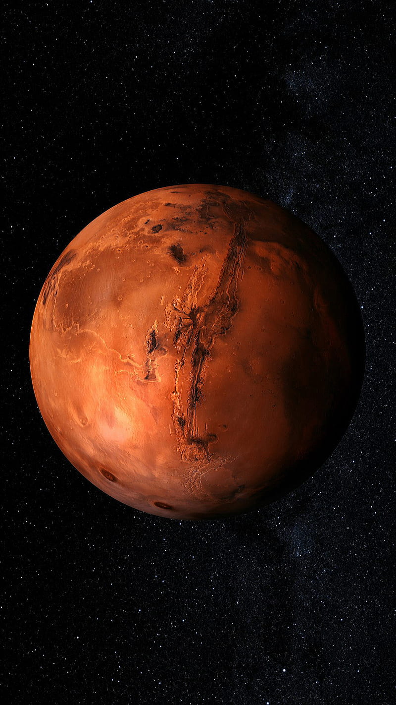 Mars, dark planet, red, space, HD phone wallpaper