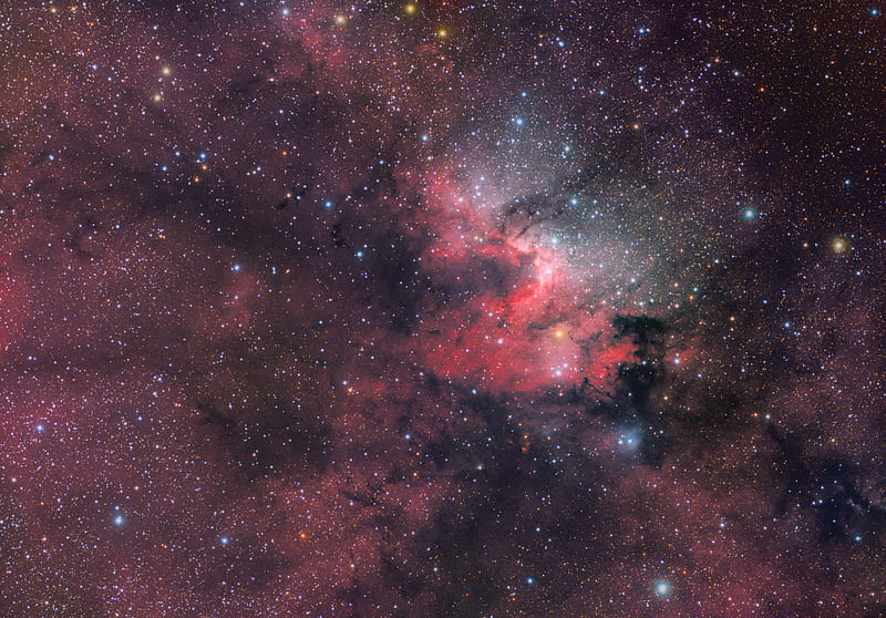 nebula, space, pink, stars, HD wallpaper