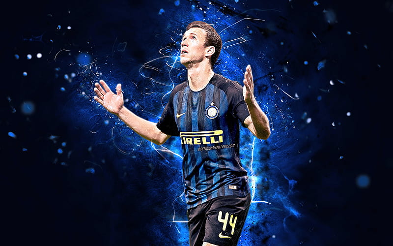 Ivan Perisic, goal, Internazionale, midfielder, Serie A, croatian footballers, Perisic, abstract art, soccer, neon lights, Inter Milan FC, HD wallpaper