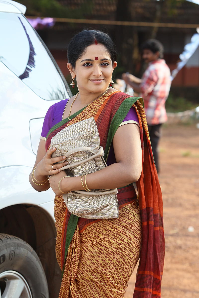 Kavya Madavan, actress, malayalam, sareelover, HD phone wallpaper