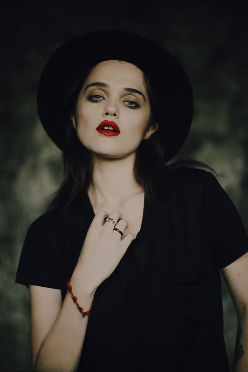 Sky Ferreira, red lipstick, actress, model, women, singer, brunette, HD phone wallpaper