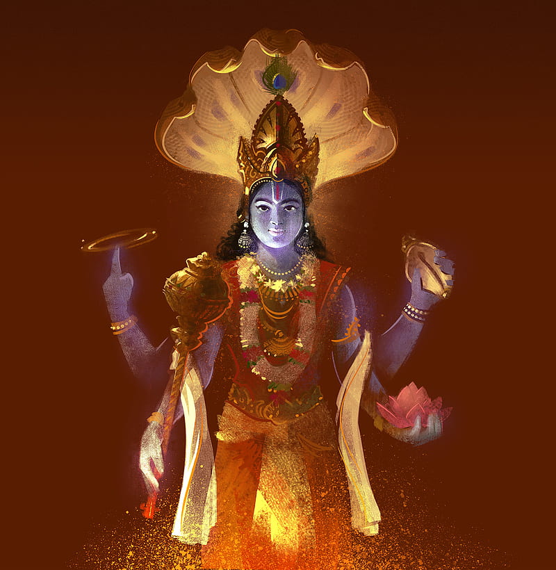 Lord Vishnu Animated lord vishnu animated lord narayana preserver god  HD phone wallpaper  Peakpx